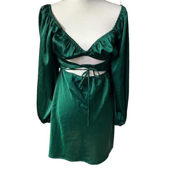 PRINCESS POLLY emerald green Nikita Mini dress size 8 NWOT - Picture 4 of 9